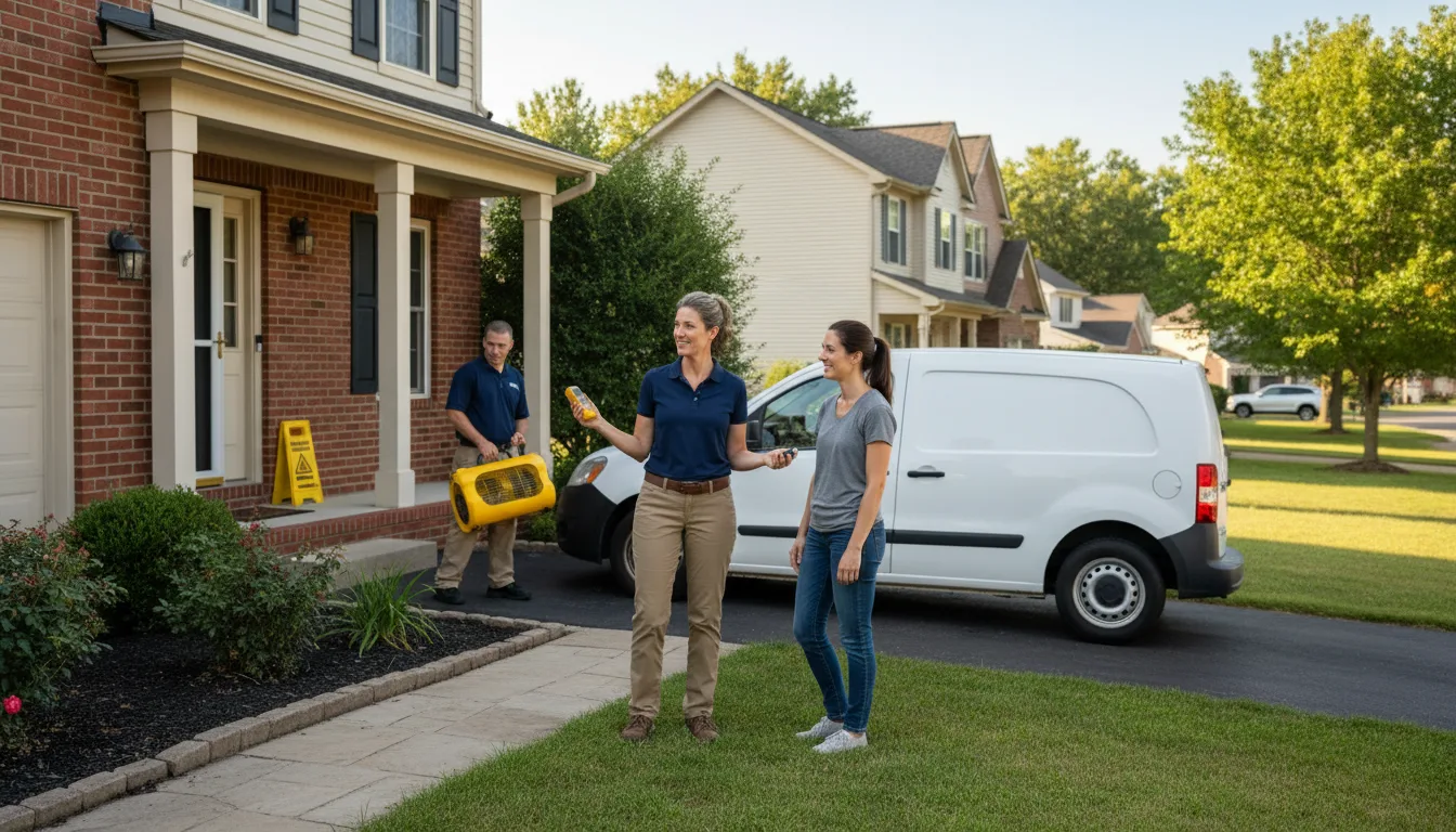 Residential water damage restoration in Tryon, NC
